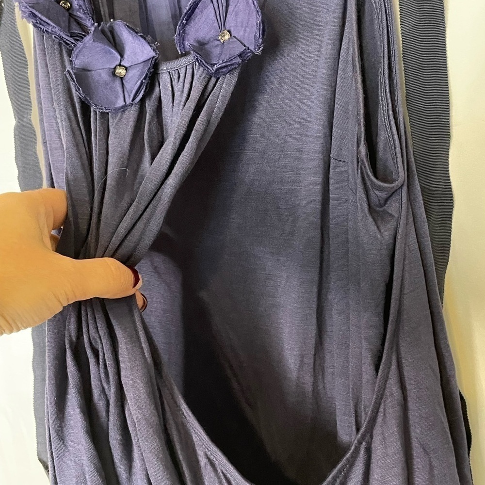My Beloved/ floral dark blue tank top​​​​​​​​​​​​​ - Picture 6 of 8